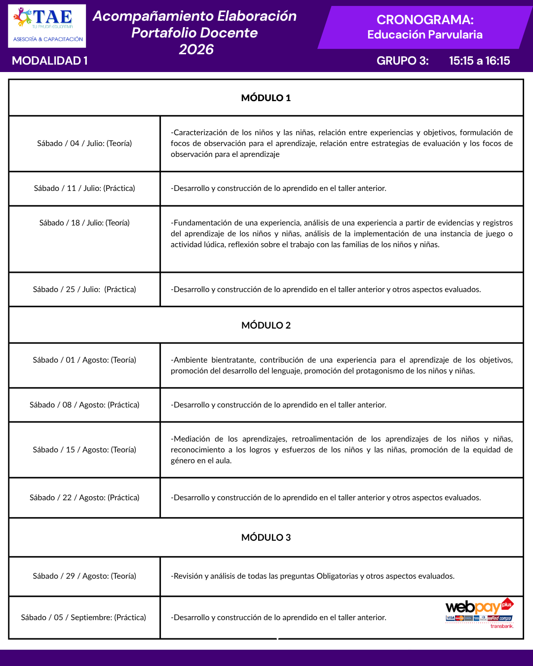 Programa de Acompañamiento – Grupo 3: 10 Talleres Virtuales Teórico/Práctico - Imagen 3