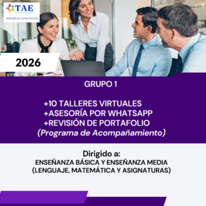 Programa de acompañamiento (Grupo 1): 10 Talleres Virtuales +Revisión de Portafolio