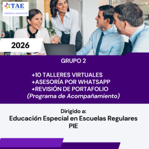 Programa de acompañamiento (Grupo 2): 10 Talleres Virtuales +Revisión de Portafolio