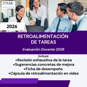 Retroalimentación de tareas de Portafolio Docente